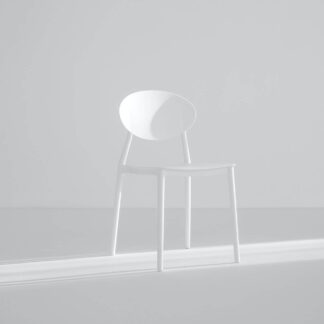 Sleek White Bar Chair